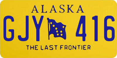 AK license plate GJY416