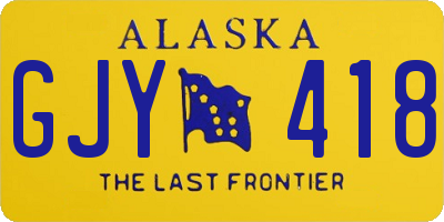 AK license plate GJY418