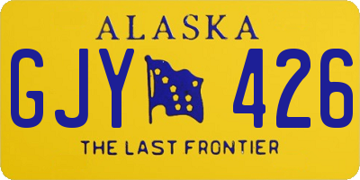 AK license plate GJY426