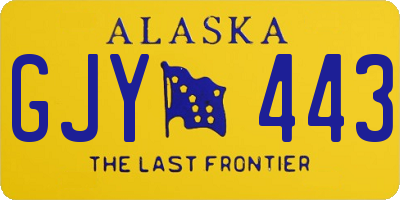AK license plate GJY443