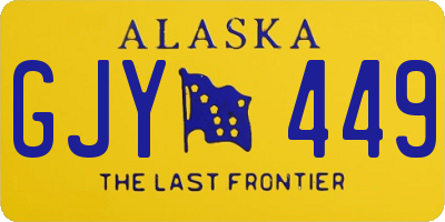 AK license plate GJY449