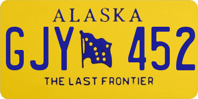 AK license plate GJY452