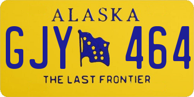 AK license plate GJY464