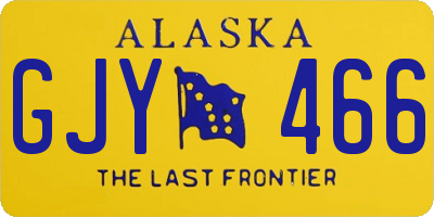 AK license plate GJY466