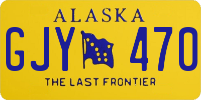 AK license plate GJY470