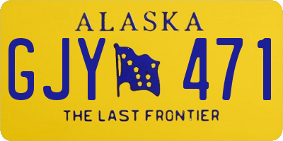 AK license plate GJY471