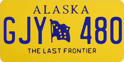 AK license plate GJY480