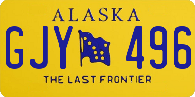 AK license plate GJY496