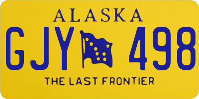 AK license plate GJY498