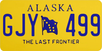 AK license plate GJY499