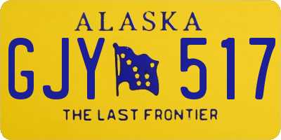 AK license plate GJY517