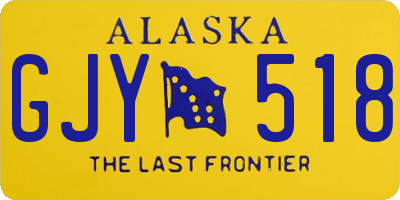 AK license plate GJY518