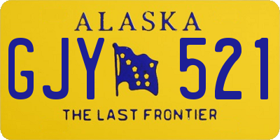 AK license plate GJY521