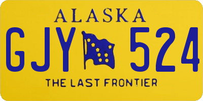 AK license plate GJY524