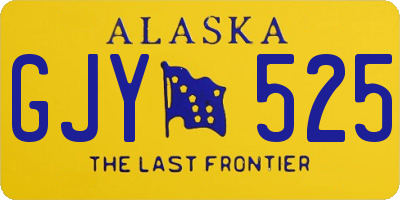 AK license plate GJY525