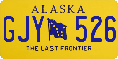 AK license plate GJY526
