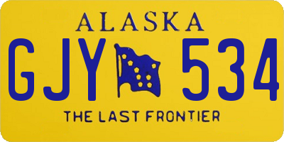 AK license plate GJY534
