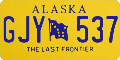 AK license plate GJY537