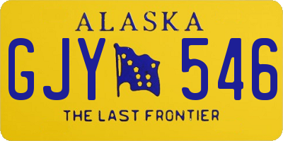 AK license plate GJY546