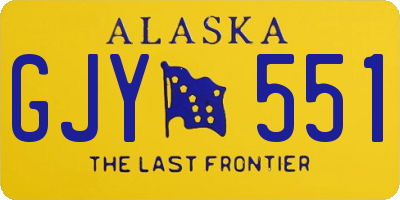 AK license plate GJY551