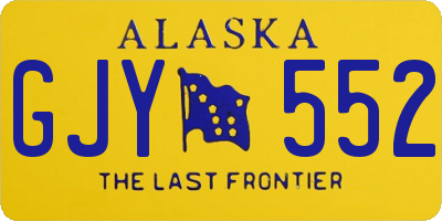 AK license plate GJY552