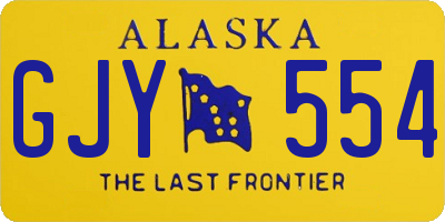 AK license plate GJY554