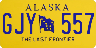 AK license plate GJY557