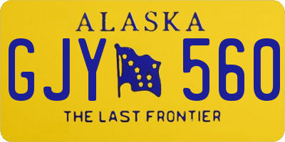 AK license plate GJY560