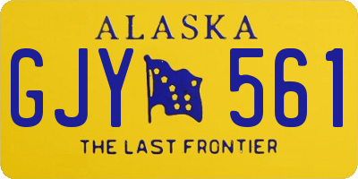 AK license plate GJY561