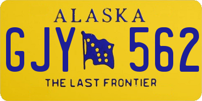 AK license plate GJY562