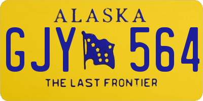 AK license plate GJY564