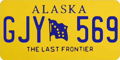 AK license plate GJY569