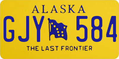 AK license plate GJY584