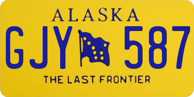 AK license plate GJY587