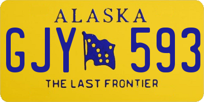 AK license plate GJY593