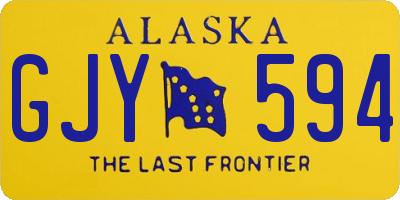 AK license plate GJY594