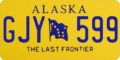 AK license plate GJY599