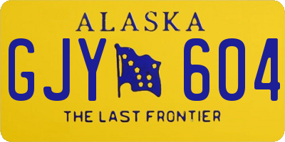 AK license plate GJY604