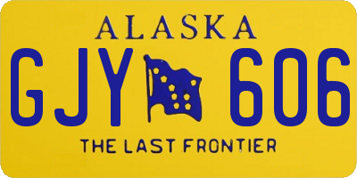AK license plate GJY606