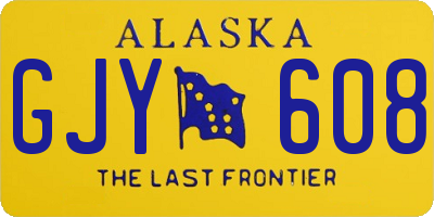 AK license plate GJY608