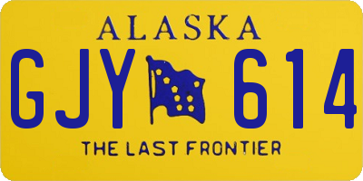 AK license plate GJY614