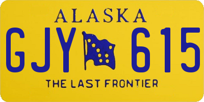 AK license plate GJY615