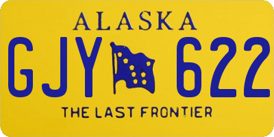 AK license plate GJY622