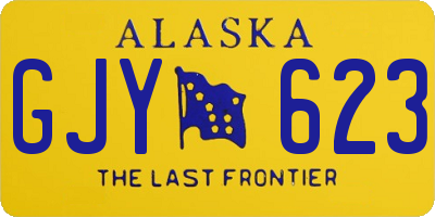 AK license plate GJY623