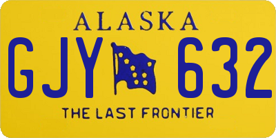 AK license plate GJY632