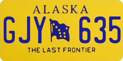 AK license plate GJY635