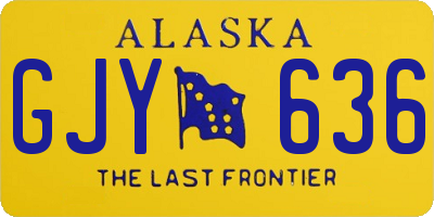 AK license plate GJY636