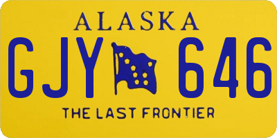 AK license plate GJY646