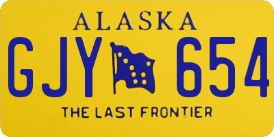AK license plate GJY654