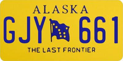 AK license plate GJY661